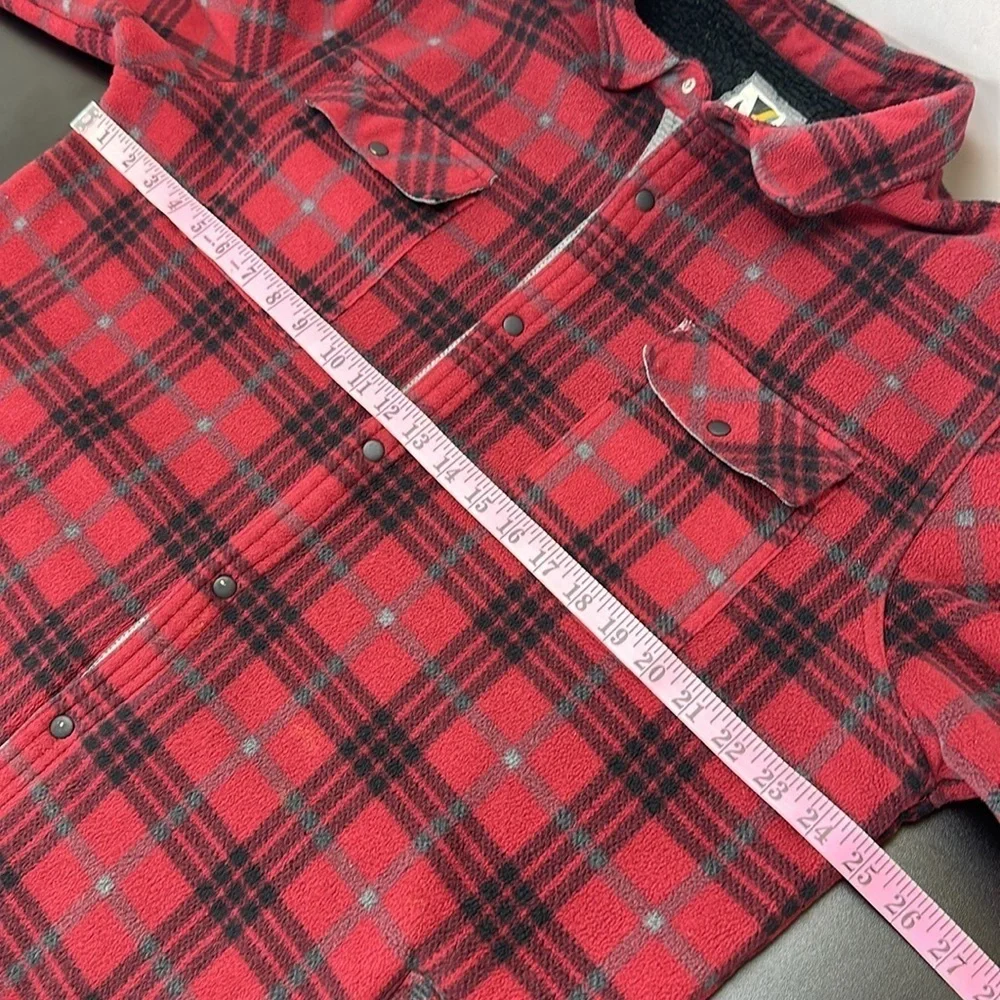 Voyager Plaid‎ Polar Fleece Snap Front Shirt Jacket Shacket XL Workwear Outddor